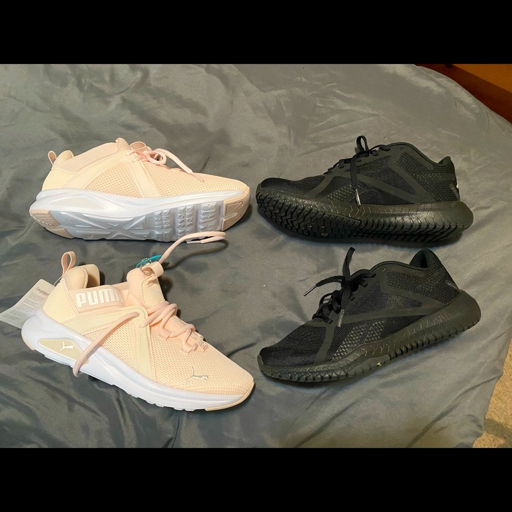 Puma and Reebok size 8 sneakers